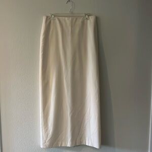 Cream Long Pencil Skirt